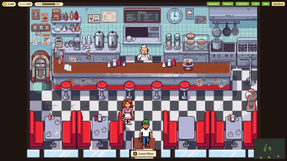 Inside the diner